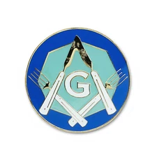Square & Compass Forks & Knives Masonic Lapel Pin
