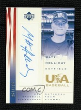 2002 Upper Deck USA Baseball Signatures 257/375 Matt Holliday #MH Auto 0y9m