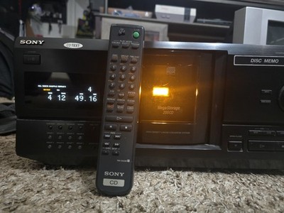 Sony MegaStorage CDP-CX220 200-CD Changer Player Black CD Text Disc Memo