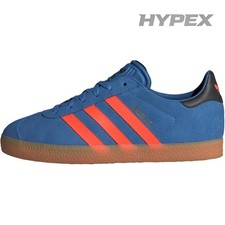 Adidas Gazelle J 'Focus Blue Solar Orange' Kids JP7124 New Size