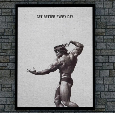 Arnold Schwarzenegger Quote Poster Inspirational Bodybuilding Print