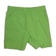 DSG Boys Agility Shorts Hyper Lime Size L Kids Running Jogging Fast Shipping