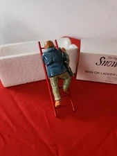 Dept 56 Snow Village “Man on Ladder Hanging Garland” #5116-0 With Box!