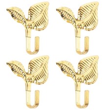 Iron Gold Leaf Wall Hooks Decorative Coat Hook Wall Mounted for Hanging Coat ...