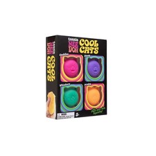 NeeDoh Teenie Cool Cats - Mini Fidget Toy Pack, Sensory Toys, Squishy Cats