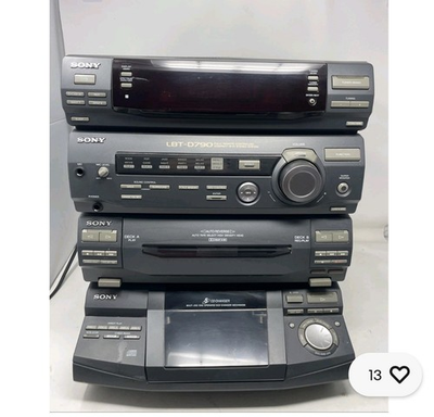 #ad #ad RARE VINTAGE SONY LBT D790 Am Fm CD Dual Cassette Stereo System $210.00