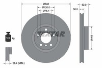 2X Textar Bremsscheibe 92160905 FüR BMW