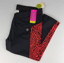 Legging corto Zumba para mujer cebra negro Rev Me Up rojo precioso XXL nuevo stock antiguo