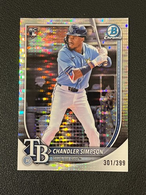 #ad Chandler Simpson 2025 Bowman Chrome Rookie Pulsar Refractor 399 Rays $4.99