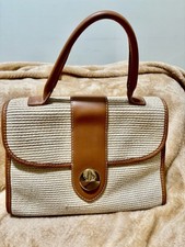 Talbots Straw Handbag  with Leather