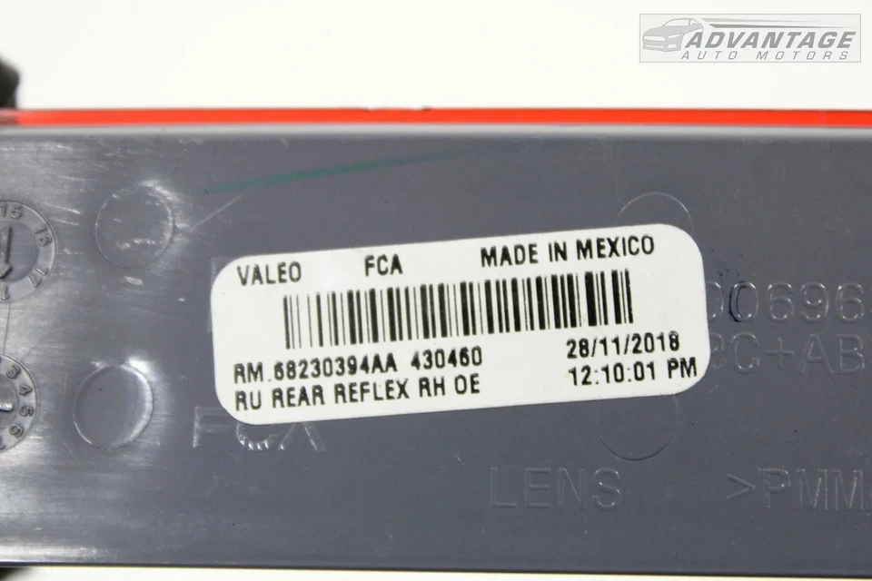 2017-2025 CHRYSLER PACIFICA ЗАДНИЙ ПРАВЫЙ БАМПЕР ОТРАЖАТЕЛЬ ГАБАРИТНЫЙ ФОНАРЬ OEM - Изображение 3 из 4