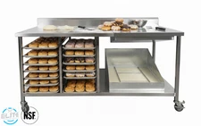 NSF 66" Commercial Donut Glaze Table Stainless Steel Work Table