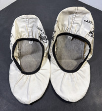 Vintage Robby's No Wet Foot Bowling Shoe Covers Medium White Booties Made in USA