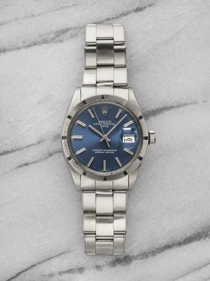 1969 Rolex Oyster Perpetual Date 1501 Stainless Steel Dark Blue Dial Auto 34mm