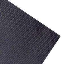 2 Pcs 3K Carbon Fiber Sheet 300x200x2mm Board with Blue Metallic Threads
