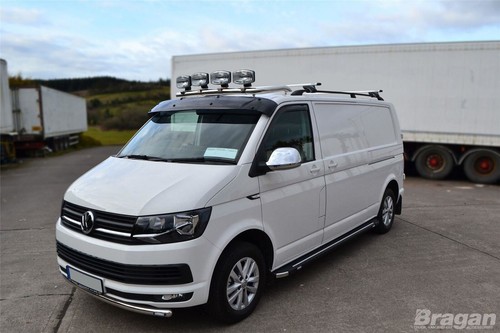 Roof Bar B + Jumbo Spots To Fit Citroen Jumpy 2007 - 2016 Front Flat Stainless - Picture 6 of 12