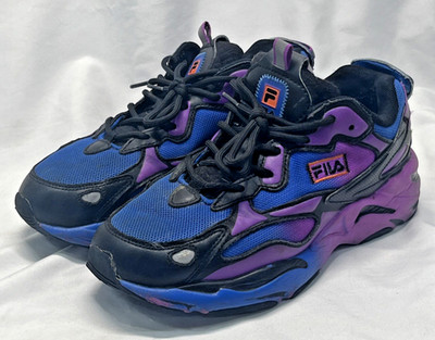 FILA Ray Tracer Apex Women s Sneakers Size 8 Purple Blue Black