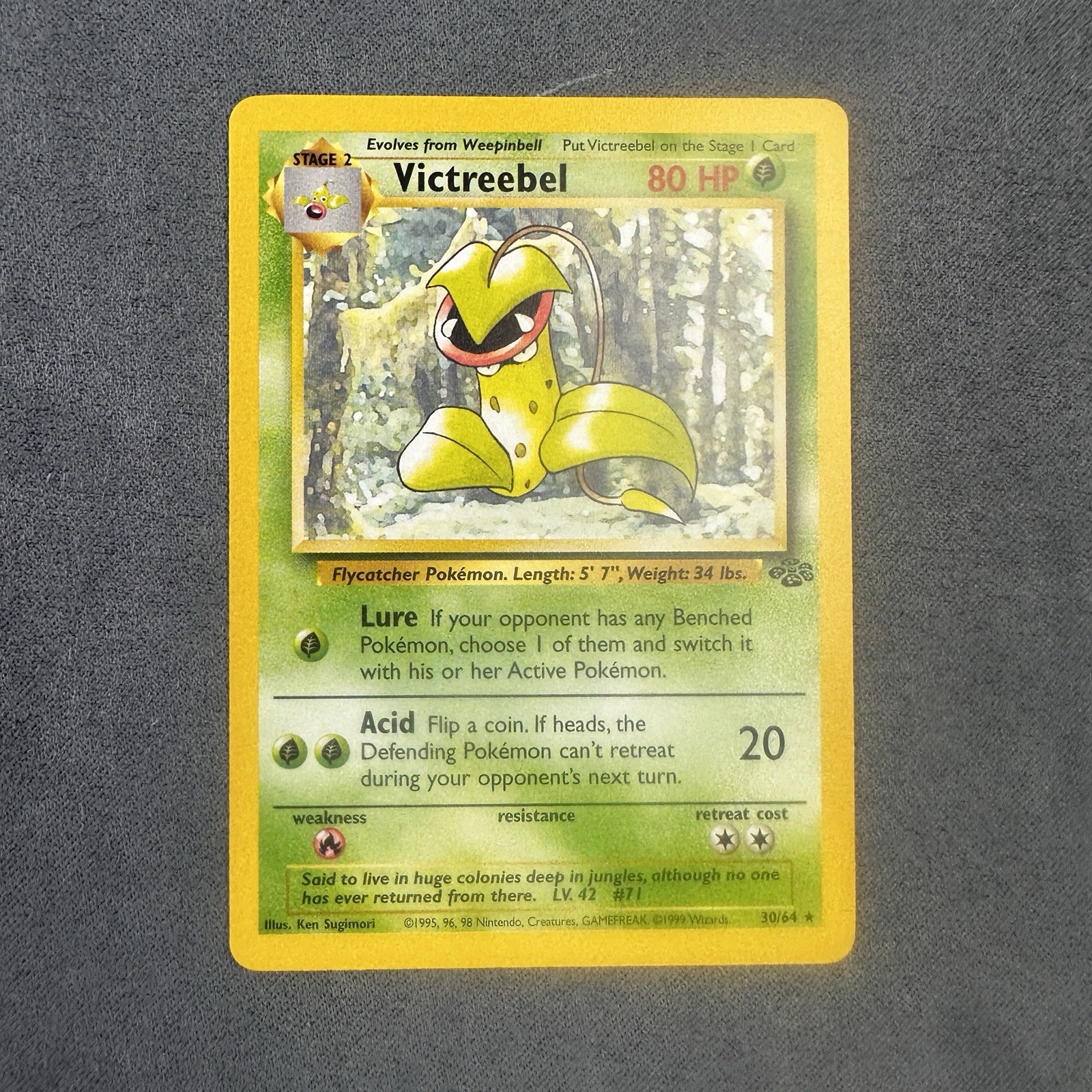 Victreebel 30/64 Non Holo Rare Pokemon Jungle Unlimited 1999 WOTC English LP