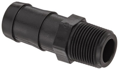 Banjo Poly Hose Fitting Adapter 3/4'' Male Thread X 1'' Hose Barb - HB075-100