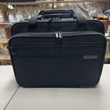 Briggs  Riley Rolling Travel Briefcase Laptop Bag Luggage Black