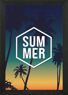 Gerahmtes Wandbild Sommer Poster Leinwanddruck Bild