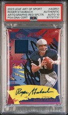 2023 LEAF ART OF SPORT ARTS & GRAPHS ROGER STAUBACH 1/6 PSA AUTHENTIC AUTO 10