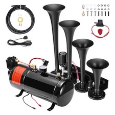 4 Trumpets Train Horn Kit 3l Tank 150psi Air Compressor 12v For Truck Car Pickup 4 Trumpets Train Horn Kit 3l Tank 150psi Air Compressor 12v For Truck Car Pickup