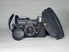 Konica C35 EF 35mm Film Camera Hexanon 38mm F2.8 Built-in Flash with Case Japan