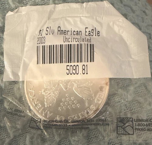 2003 American Eagle Silver Dollar Uncirculated Littleton Coin Co.