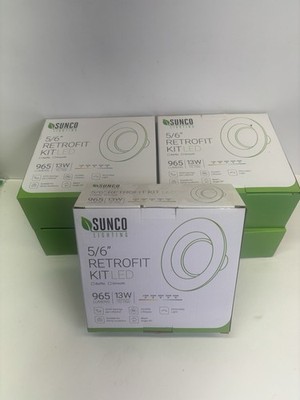 Sunco Lighting 5/6  LED Disk Lights Flush Mount Recessed Retrofit. Lot Of Six