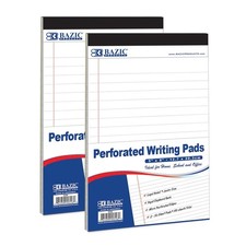 2ct/Pack 50 Sheets 5x8 Inch, White Jr. Lined Ruled Memo Writing Pads Note Paper