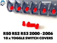 Mini Copper R50 RED Toggle Switch Cover Caps Cooper S R53 R52 Switch Cover