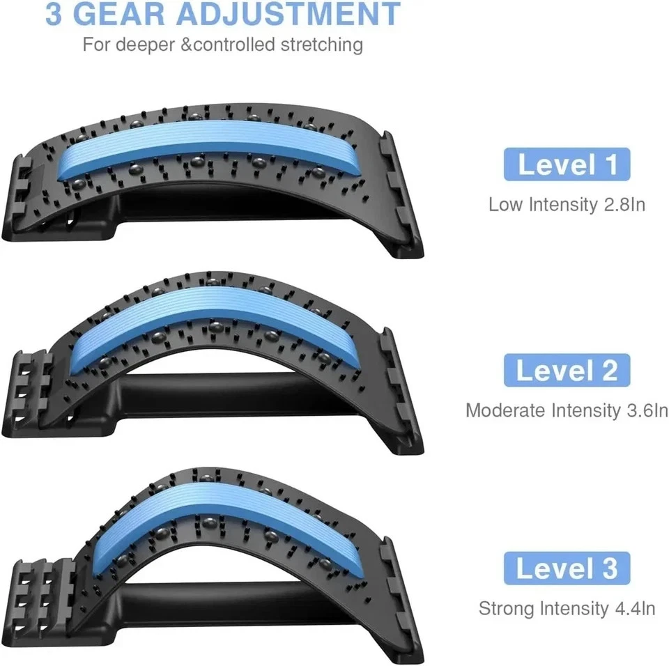 Estirador de espalda para aliviar el dolor | Tablero de galletas de columna multinivel | Soporte lumbar Foto 2 de 4