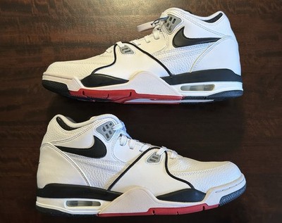Nike Air Flight 89 Mid Basketball Shoes;White/Black/Lt Smoke;Men's Size 10.5;New