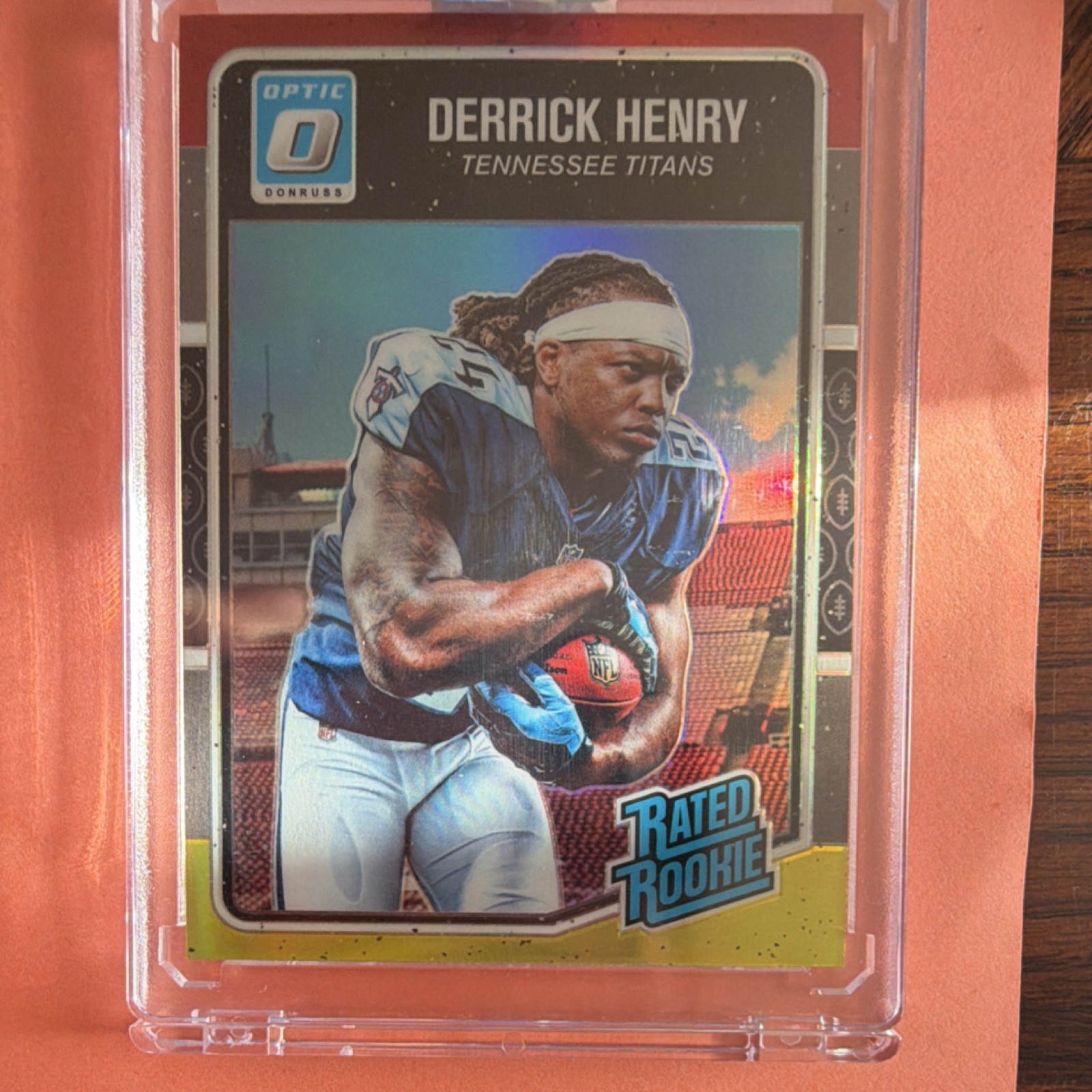 2016 Donruss Optic Derrick Henry Rated Rookie Red and Yellow Holo #165 RC