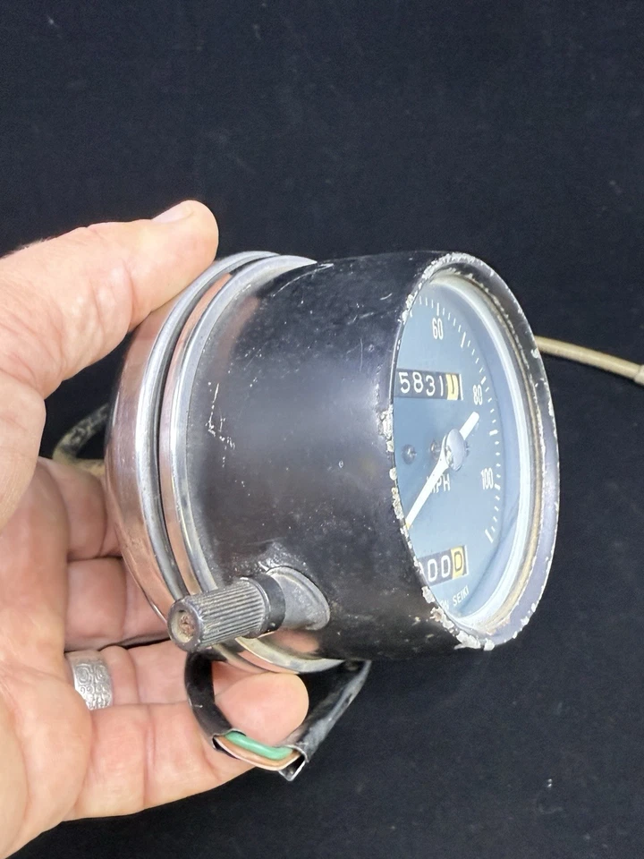 20 世纪 70 年代本田 CB350 CL350 日本精气绿脸速度计转速计 — 第 2/4 张图片