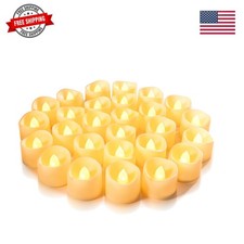 24-Pack Flameless Tea Lights Candles Battery Operated, 200 Hours