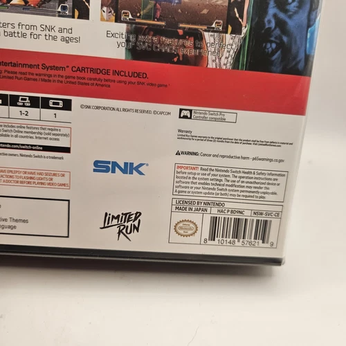 SNK Vs Capcom SVC Chaos Classic Edition SWITCH Limited Run NEW 1 day ship - Picture 14 of 14