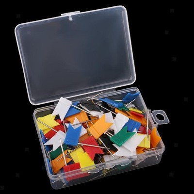 100 Stück Flagge Push Pin Marker Markierungsstifte Für Hinweis Kork Bord