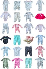 Baby Girl Clothes Lot 24 Pc Newborn 0-3 Months Carter's Cloud Island Laura
