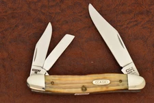 VINTAGE CASE XX USA 1994 MCMXCIV SECOND CUT BURNT BONE 47 WHITTLER KNIFE (27662)