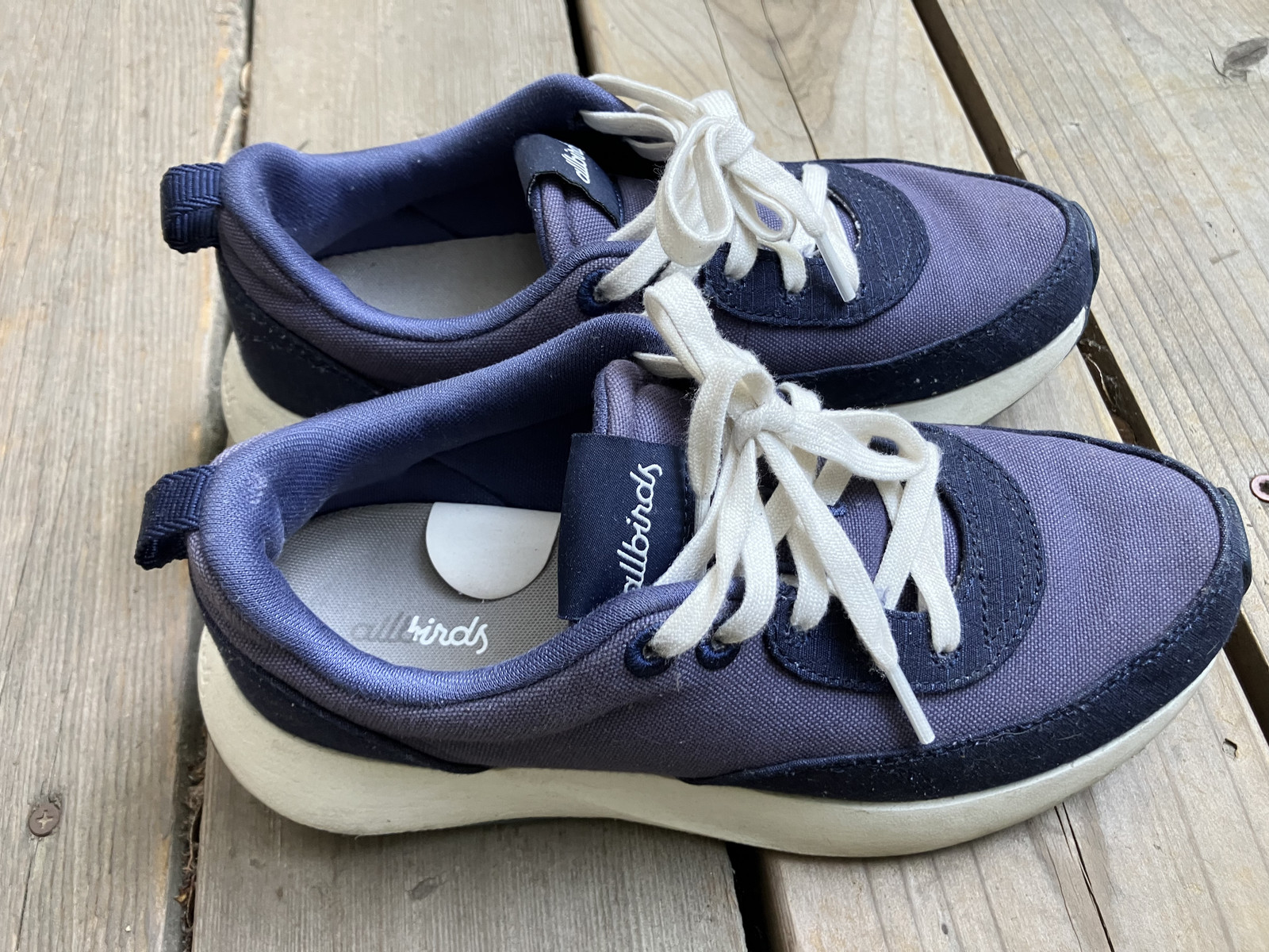 SAOLA Sneakers Allbirds donna Couriers taglia 7 Hazy Indigo True Navy (suola bianca)