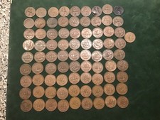 82 predecimal circulated half pennies from Queen Victoria to Queen Elizabeth 11