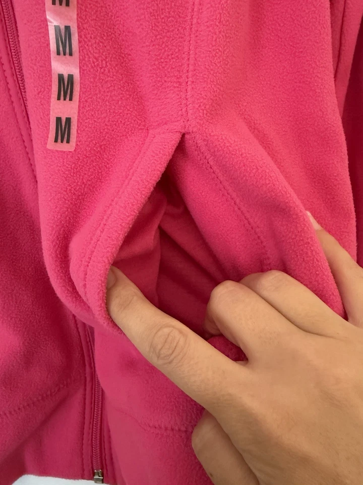 NUEVO CON ETIQUETAS TEK GEAR MUJER ROSA POLAR CREMALLERA SUDADERA CON CAPUCHA CHAQUETA TALLA MEDIANA Foto 3 de 4