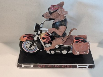 Danbury Mint Bad To The Bone Dackel Biker Motorrad Figur EXTREM SELTEN 