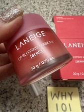 LANEIGE Lip Sleeping Overnight Mask EX BERRY .70oz/20g FULL SZ EXP 8/2028 24