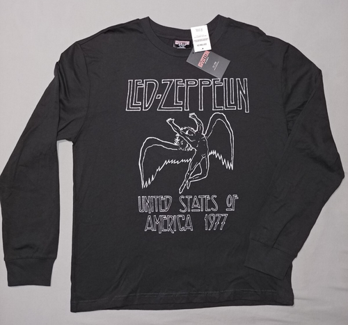 T-shirt Led Zeppelin 'Icarus' Gris - Officiel - 100% Coton - Taille Regular - Neuf Avec étiquettes