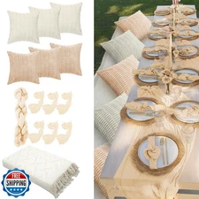 Beeveer 91 x 71 Extra Large Outdoor Boho Picnic Blanket with Beig