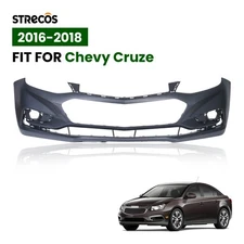 For 2016-2018 Chevy Cruze Front Bumper Cover Fascia w/o Park Assist Matte Black