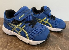 ASICS Kid's Size 6 Contend 5 TS Running Shoes 1014A046 Blue Lemon Spark School